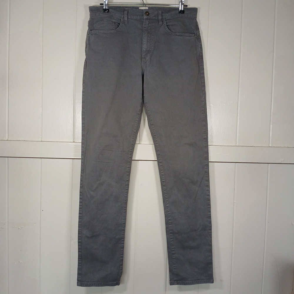 Flint and Tinder 365 Chino Pants Tapered Fit Mens 32x34 Grey Five Pocket